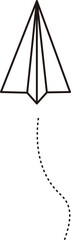 Paper Airplane Hand Drawn Doodle