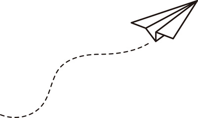 Paper Airplane Hand Drawn Doodle