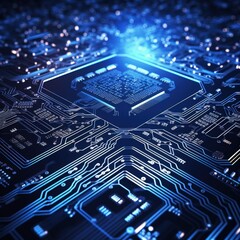 Computing processor, CPU, microchip, and electronic circuit board,Computer Digital Background