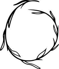 Leaf hand drawn decorative element,for decorative,wedding,invitation,print