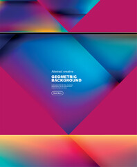 Gradient triangles vector abstract background