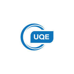 modern minimalist UQE  monogram initial letters logo design