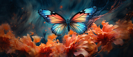 Obraz na płótnie Canvas butterfly on a flower ..