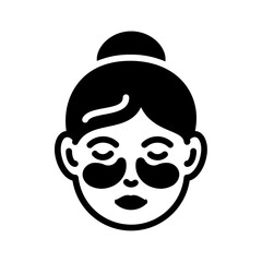 Vector solid black icon for Gel patches