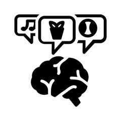 Vector solid black icon for Interests