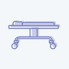 Icon Stretcher. suitable for education symbol. two tone style. simple design editable. design template vector. simple illustration