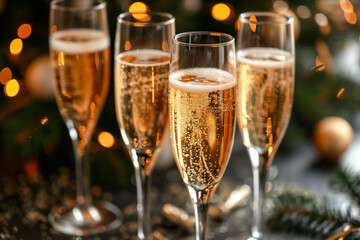 Celebration champagne glasses new years 