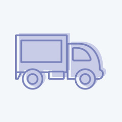 Icon Truck. suitable for education symbol. two tone style. simple design editable. design template vector. simple illustration
