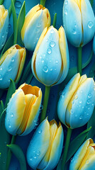 Fototapeta premium Fresh and Colorful Spring Flower Pattern Phone Wallpaper Graphic