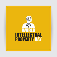 Vector illustration of World Intellectual Property Day social media feed template