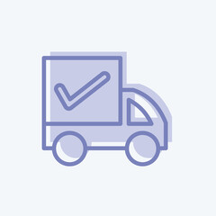 Icon Shipment. suitable for education symbol. two tone style. simple design editable. design template vector. simple illustration