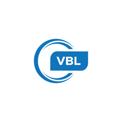 modern minimalist VBL monogram initial letters logo design