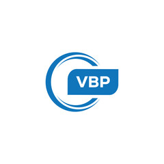 modern minimalist VBP monogram initial letters logo design