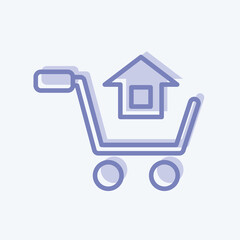 Icon Purchase. suitable for education symbol. two tone style. simple design editable. design template vector. simple illustration