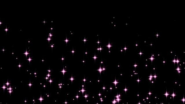The twinkling lights rise and finally disappear,video effects,4k video,animation,backgrounds,loop,alpha channel,pink

