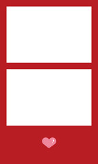 Obraz premium Red Heart Photo Frame