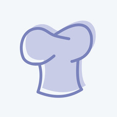 Obraz premium Icon Toque. suitable for Bakery symbol. two tone style. simple design editable. design template vector. simple illustration