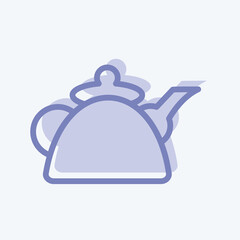 Icon Kettle. suitable for education symbol. two tone style. simple design editable. design template vector. simple illustration