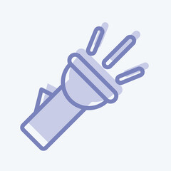 Icon Pocket Torch. suitable for education symbol. two tone style. simple design editable. design template vector. simple illustration