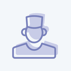 Icon Dentist. suitable for medicine symbol. two tone style. simple design editable. design template vector. simple illustration