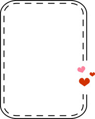 Heart border frame doodle