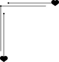 Heart border frame doodle
