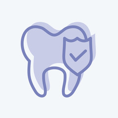 Icon Protection. suitable for medicine symbol. two tone style. simple design editable. design template vector. simple illustration