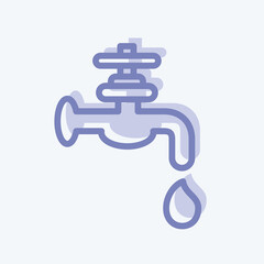 Icon Water Supply. suitable for building symbol. two tone style. simple design editable. design template vector. simple illustration
