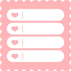 Obraz premium Heart border frame doodle