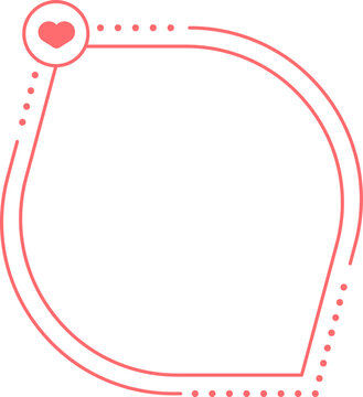 Heart border frame doodle