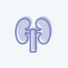 Icon Kidney. suitable for education symbol. two tone style. simple design editable. design template vector. simple illustration