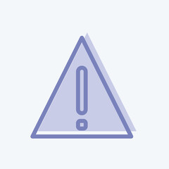 Icon Caution. suitable for Security symbol. two tone style. simple design editable. design template vector. simple illustration