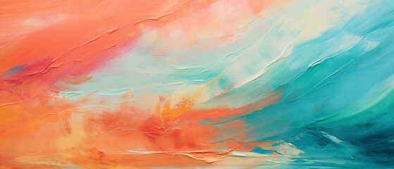 Colorful abstract painting texture with oil brushstrok