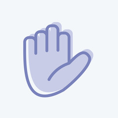 Icon Stop. suitable for Security symbol. two tone style. simple design editable. design template vector. simple illustration