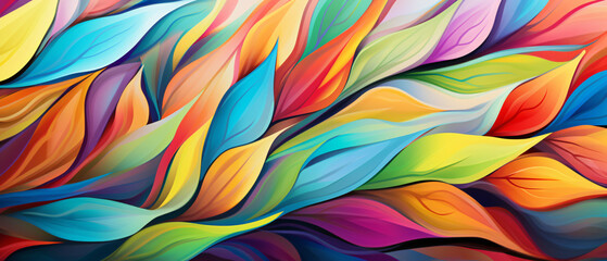 Colorful and bright abstract leaves - Powered by Adobe