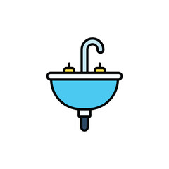 Sink icon design with white background stock illustration