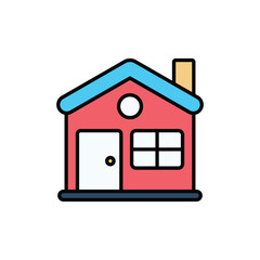 House icon design with white background stock illustration