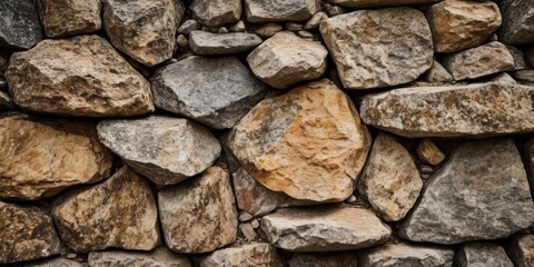 Stone background, rock wall backdrop with rough texture. Abstract, grungy and textured surface of stone material. Nature detail of rocks