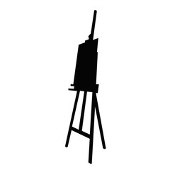 easel silhouette on white background, vector