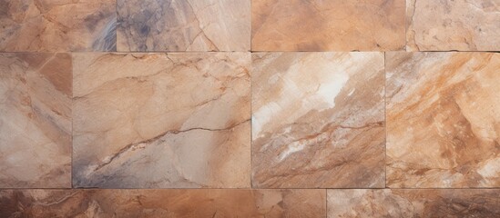 Brown marble stone tile floor texture and seamless backdrop.
