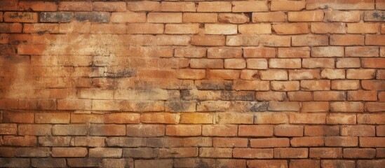 Worn orange-brown brick wall texture