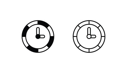 Clock icon design with white background stock illustration