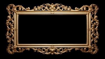 black picture frame isolated on a white background