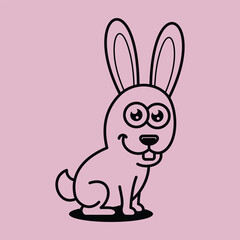 Cartoon Farm barn domestic animal Outline Line Art for education kids children vector design art