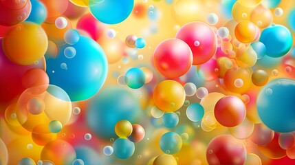Abstract background of colorful balloons, birthday party concept. 