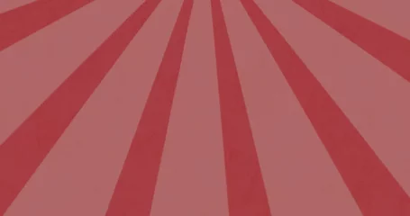 Deurstickers Red and pink rays converge towards a central point © vectorfusionart