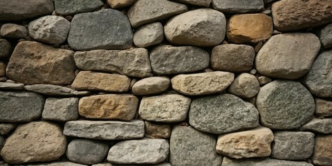 Stone wall texture background - grey stone siding with different sized stones