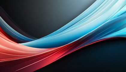 Abstract template light blue  red and orange smooth gradient pattern on dark black