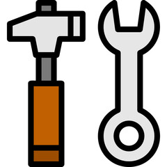 Hammer and Wrench Icon