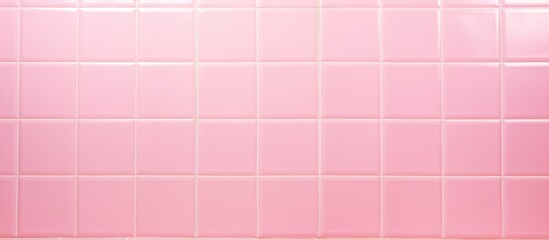 A close up of a rectangular pink tile wall with shades of magenta, violet, and purple. The tiles are made of a plaid material property resembling tartan pattern - Powered by Adobe